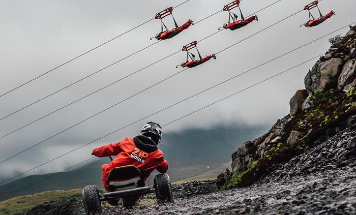 Quarry Karts with Velocity overhead